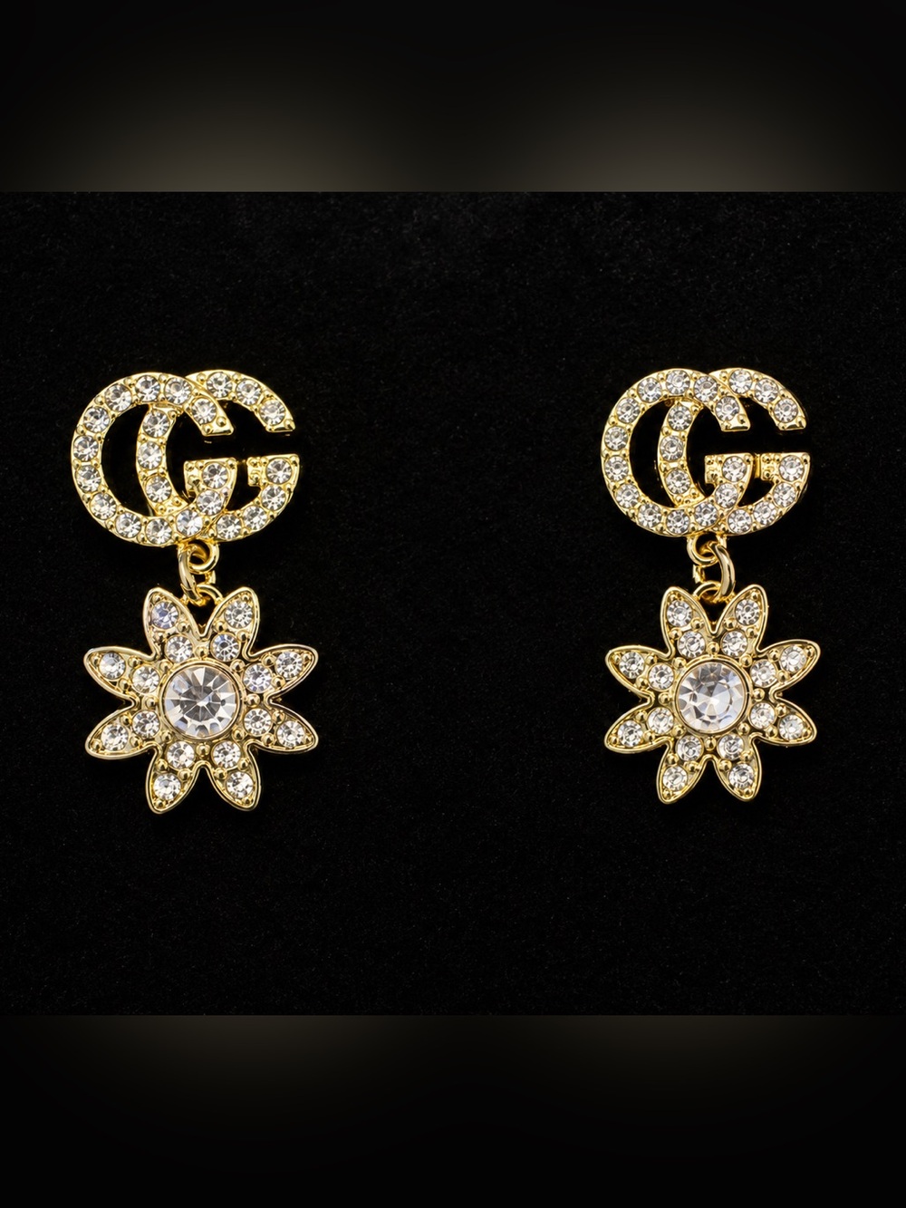Gucci Gold and Silver Floral Earrings